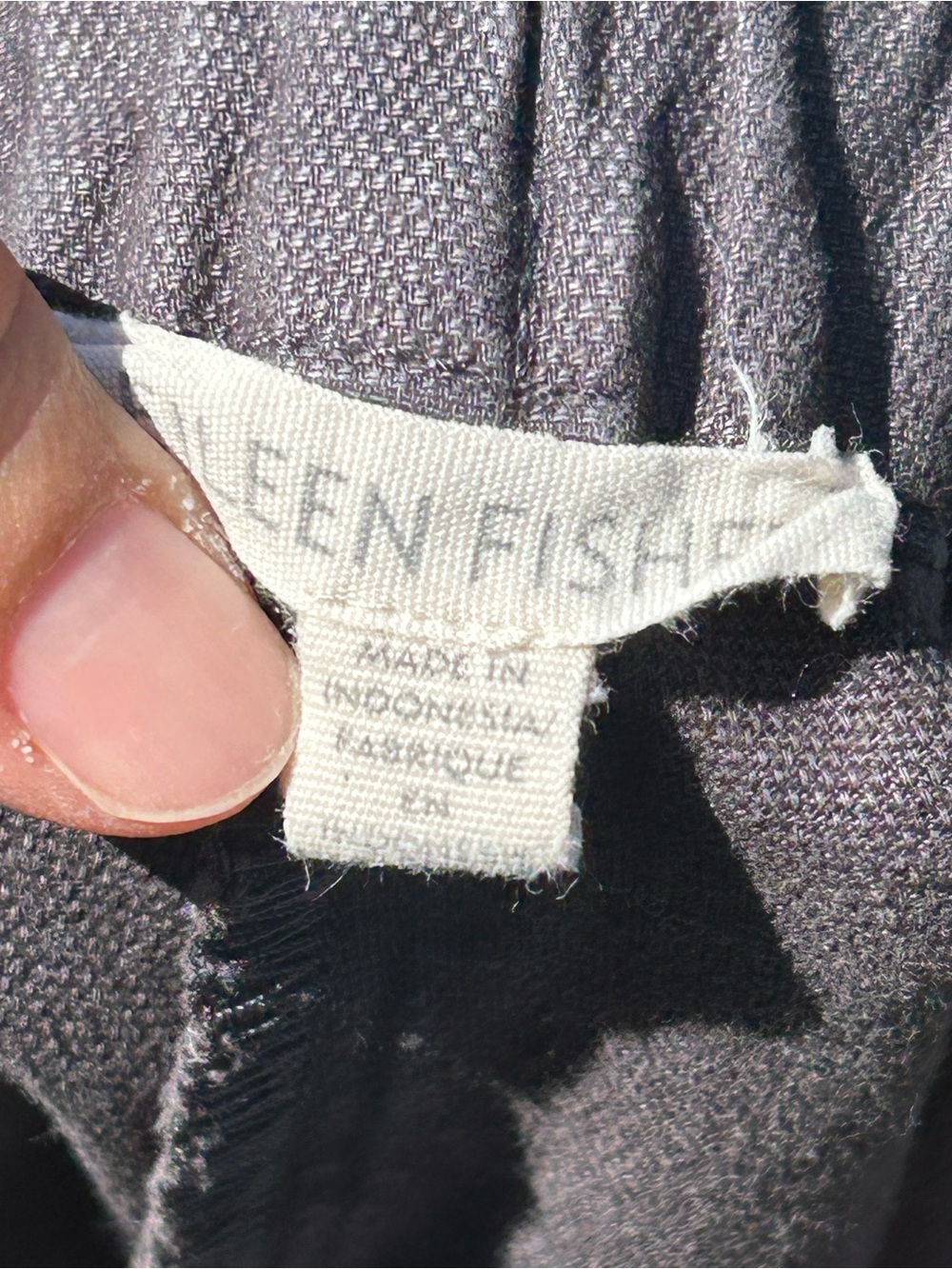 Eileen Fisher Organic Cotton Barrel Lantern Leg Arch Pants Charcoal Gray S - Picture 4 of 8